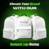 Realistic Backpack Logo Mockup