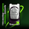 Realistic Backpack Logo Mockup