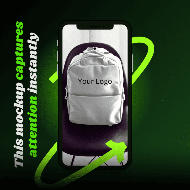 Realistic Backpack Logo Mockup