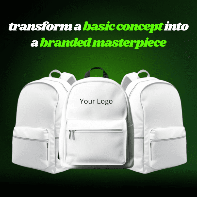 Realistic Backpack Logo Mockup
