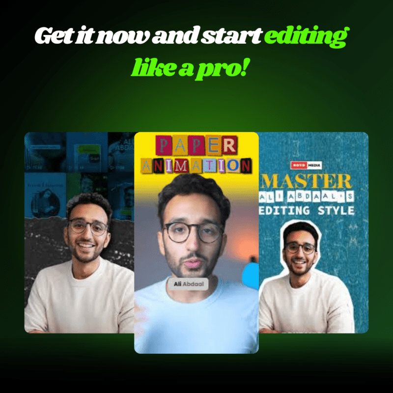 ALI ABDAAL Editing Pack: The Ultimate Tool for Content Creators!